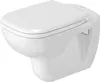 A white wall-mounted toilet on a white background. Produktbild-Vorschau