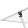 A close-up view of a metal bracket and support arm attached to a silver frame, likely part of a greenhouse structure. Produktbild-Vorschau