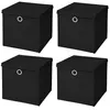 4 Stück Schwarz Faltbox 28 x 28 x 28 cm Aufbewahrungsbox Produktbild-Vorschau 1