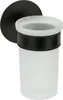 Schöner Wohnen Glas Zahnputzbecherhalter Uno Meleto Schwarz Produktbild-Vorschau 3