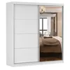 Armoire à portes coulissantes Armoire 203cm blanc/blanc mat Voir les images du produit 4