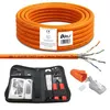ARLI 25 m Cat7 Verlegekabel + 20x RJ45 Stecker + Netzwerk Produktbild-Vorschau 1