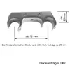 Edelstahl Look Gardinenstange Ø 20mm Deckenträger 2-läufig Produktbild-Vorschau 2