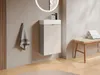 Handwaschbeckenschrank geriffelt - Tür wendbar - Beige - 60 Produktbild-Vorschau 2