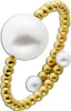 Perlen Ring Gelbgold 585 14K Süßwasserzuchtperlen 3-9mm Produktbild-Vorschau 1
