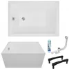 ECOLAM Badewanne Rechteck 100x70 cm Marella Acrylwanne + Produktbild-Vorschau 3