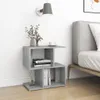 A modern bedroom setting with a nightstand next to a bed. Voir les images du produit