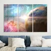 DEQORI Glasbild Echtglas 3x50x100 cm 'Farbige Galaxie' Produktbild-Vorschau 4
