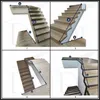 A collage of four images showing different types of stairs with measurement indicators. Náhľad obrázku produktu