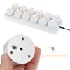 12ks / sada LED svíček osvětlených žlutým světlem s matnou Náhled obrázku produktu 4