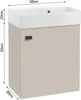 Badezimmer-Wandschrank mit Waschbecken 60x50cm Cashmere, Produktbild-Vorschau 3