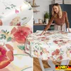 Tischdecke wasserabweisend abwaschbar Rot Rund 100cm Band Produktbild-Vorschau 5