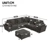 Merax Modulares 6-Sitzer Soffa, U-Ecksofa mit USB & Type-C, Produktbild-Vorschau 5