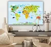 MuchoWow® - Leinwandbilder - Weltkarte - Kinder - Tiere - Produktbild-Vorschau 7