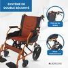 Fauteuil roulant pliable Deux systèmes de freinage Assise Voir les images du produit 3