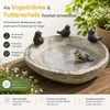 XL Vogeltränke Ø 38 cm – Vogelbad mit 3 Deko-Vögeln, Produktbild-Vorschau 4