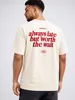 Herren T-Shirt Backprint - always late - Oversized Relaxed Produktbild-Vorschau 2