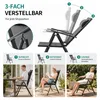 Gartenstühle 2er Set Hochlehner Klappbar 3-Fach Verstellbar Produktbild-Vorschau 5