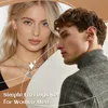 A collage-style image featuring a woman and a man wearing earrings, with text overlay. Anteprima dell’immagine prodotto