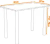AKKE Gold Craft Tisch mit schwarze beine LxBxH: 80x60x74 cm Produktbild-Vorschau 8