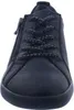 A close-up, front-facing view of a black sneaker. Produktbild-Vorschau
