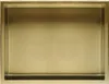 An empty shelf or niche with a brushed gold finish. Produktbild-Vorschau