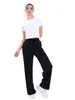 COMEOR pantaloni da jogging da donna a gamba larga (nero S) Anteprima dell’immagine prodotto 4