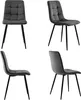 Sweiko 140x80cm Schwarz Esstisch mit 4 Stühlen Set,Moderne Produktbild-Vorschau 6