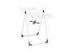 A white drying rack with blue accents against a white background. Produktbild-Vorschau
