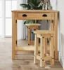 Sgabello da bar 2 pezzi. Legno di pino massiccio Anteprima dell’immagine prodotto 9