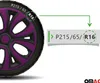 Radkappen 16 zoll Matt Schwarz & Lila 4tlg satz Produktbild-Vorschau 5