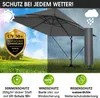 BRAST Alu Sonnenschirm Ampelschirm | 3x3m rechteckig | Grau Produktbild-Vorschau 6