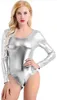 Dámské lesklé body s dlouhým rukávem velikost XXL - catsuit Náhled obrázku produktu 1