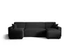 Ecksofa Alvito U BIS, Farbe: Schwarz. Material: Kord. A: B: Produktbild-Vorschau 2