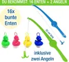 Enten Angeln | 16x bunt Entchen mit Öse & Gewicht | Inkl. 2 Produktbild-Vorschau 2