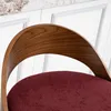 Set van 2 draaibare barkrukken, notenhout, bekleding van Productafbeelding-voorbeeld 16