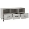 vidaXL mobile TV grigio cemento 102x35x50 cm materiale a Anteprima dell’immagine prodotto 5