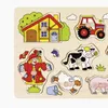 Goki Houten Noppenpuzzel Boerderij Retro, 5st. Voir les images du produit 5