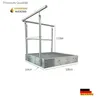 A metal platform with a railing and measurements, likely for rooftop access or industrial use. Podgląd zdjęcia produktu