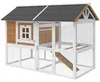 PawHut kippenhok, kippenhuis met ren, legbakken voor 4 Productafbeelding-voorbeeld 1