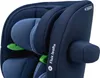 Close-up view of a navy blue car seat. Náhled obrázku produktu