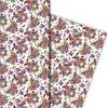 Üppiges Geschenkpapier mit Porzellan Blumen auf weiß - Produktbild-Vorschau 1