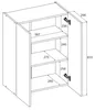 Badezimmer-Wandschrank - Badschrank Badezimmermöbel Produktbild-Vorschau 7
