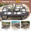 Stół ogrodowy COSTWAY 151 x 91 cm, stół tarasowy z otworem Podgląd zdjęcia produktu 4