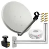 PremiumX SAT Anlage 80cm ALU Antenne Quad LNB 50m Kabel Produktbild-Vorschau 1