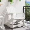 vidaXL Adirondack-Schaukelstuhl Weiß 92 x 73,5 x 92 cm HDPE Produktbild-Vorschau 3