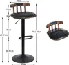 WISFOR 2er Set Barhocker Barstühle Küchenstühle mit Produktbild-Vorschau 7