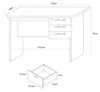 Schreibtisch ’Ragunda’ mit 3 Schubladen 120 x 59 x 75 cm Produktbild-Vorschau 7