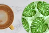 MuchoWow® Okrúhly sklenený podšálok, sada 6 ks Monstera - Náhľad obrázku produktu 3