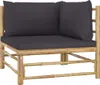 Set da giardino 4 pezzi vidaXL con cuscini grigio scuro in Anteprima dell’immagine prodotto 2